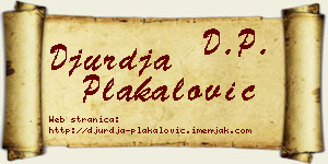 Đurđa Plakalović vizit kartica